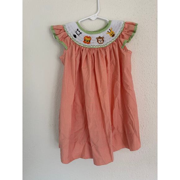 Zoo Animals Smocked Dress - Picture 1 of 3